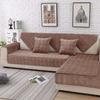 Short Plush Sofa Cover Solid Color Non-slip Sofa Cushion Towel for Living Room Furniture Decor Slipcovers Couch Covers