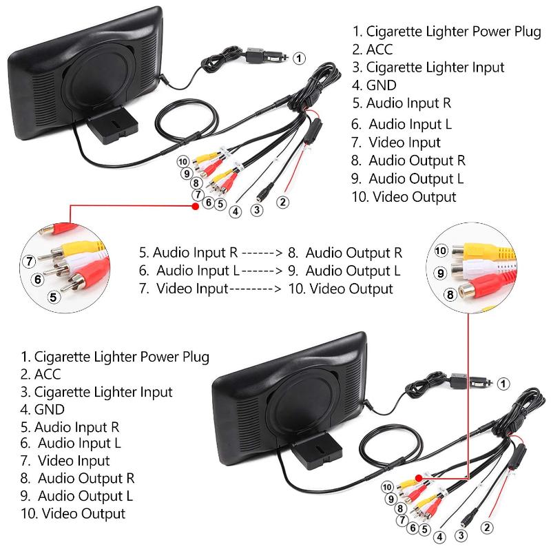 10.1-inch External Headrest DVD Monitor, In-car Rear Seat DVD Player, Rear-seat Electronics.