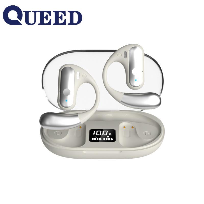 

Не вставляйте в ухо Bluetooth-гарнитуру, беспроводные наушники без костной проводимости, ультра-длительный срок службы батареи, шумопоглощающие подвесные наушники белый