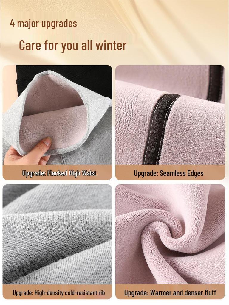 Women's Winter Warm Pants with Super Thick Velvet Lining, Cold-Proof Lamb Velvet, Plain Weave Design
