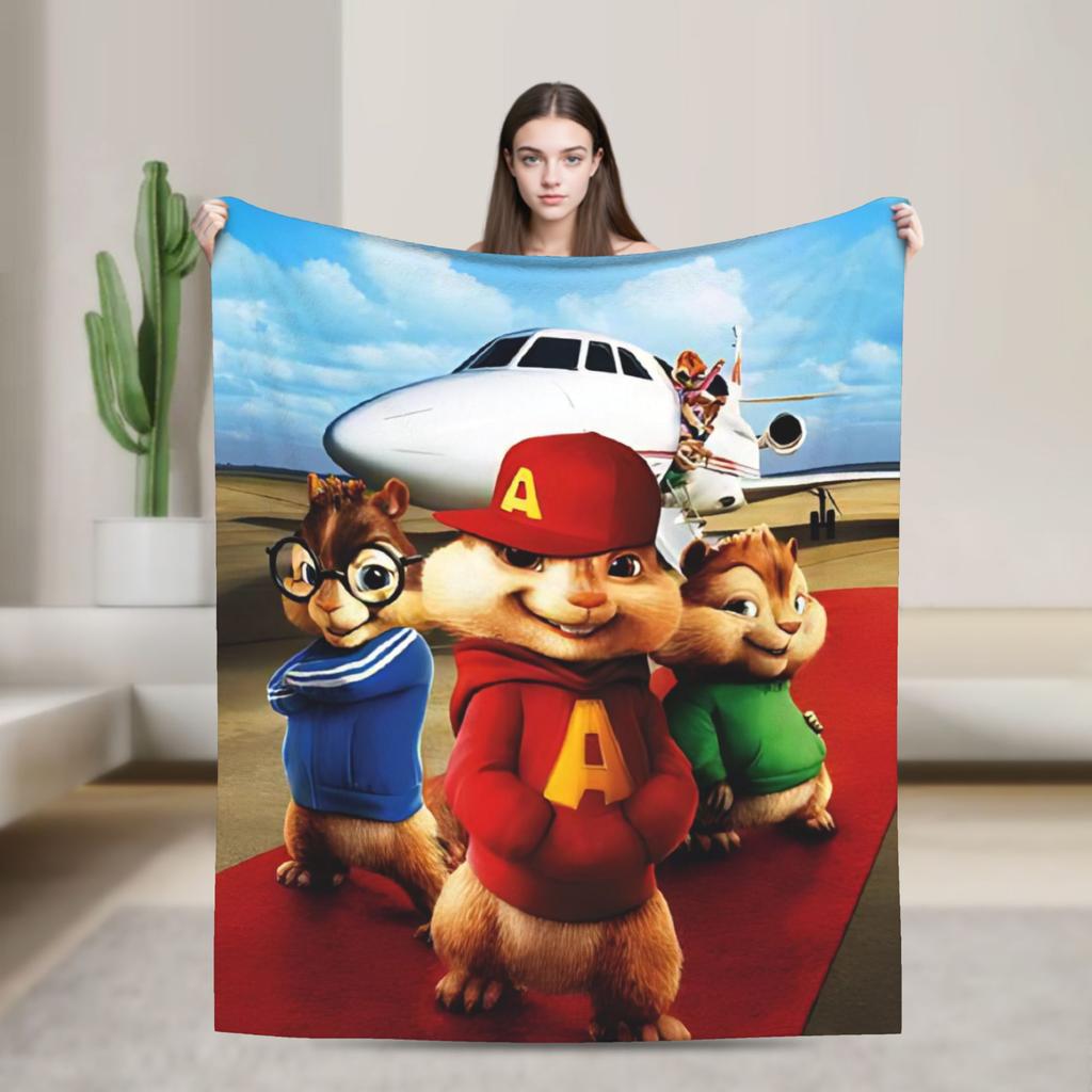 Alvin and the Chipmunks Blanket Multi-size Cozy and Lightweight  Throw Blankets for Couch Sofa and Bed