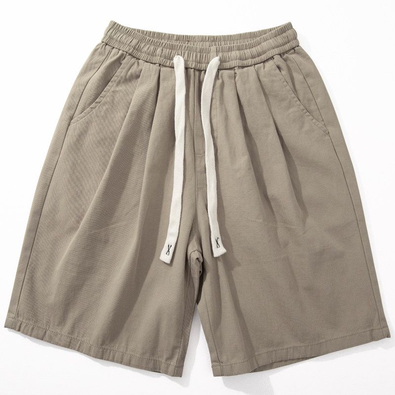 Trendy Japanese Style Drawstring Minimalist Easiest for Match Casual Shorts