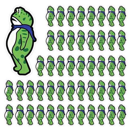 1/5/10/20/50/100Pcs Resist Frog Sticker Waterproof PVC Frog Meme Sticker Cell Phone Laptop Computer Helmet Water Bottle Decorative Animal Decal