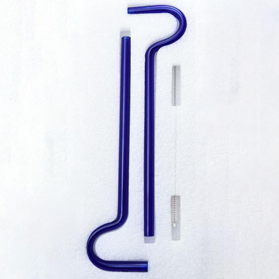 Lot de 2 pailles en verre teinté réutilisables avec brosse, bouchon amovible robuste pour boire de l'eau, fabrication soignée, pailles anti-rides pour les lèvres