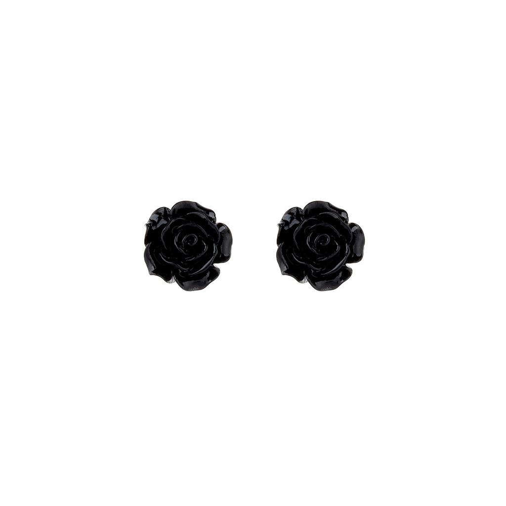 European and American new rose ring stud earrings combination ins cold wind design acrylic jewelry