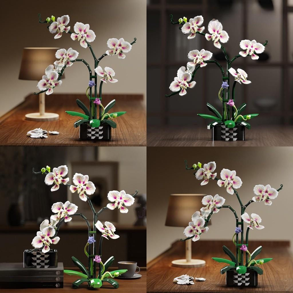 Cymbidium Building Block Toy With Abs Plastic For Children Diy Creative Play Gift