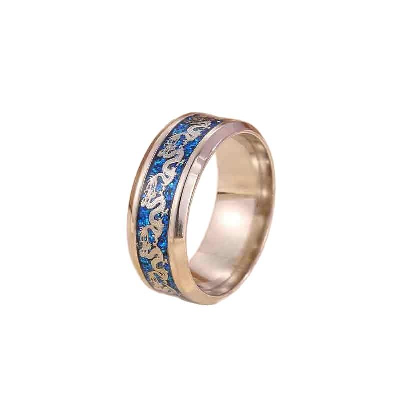 Stainless Steel Dragon-patterned Ring for Men, Featuring A Retro Chinese Style, High-end Feel, Simple Yet Versatile Accessory.