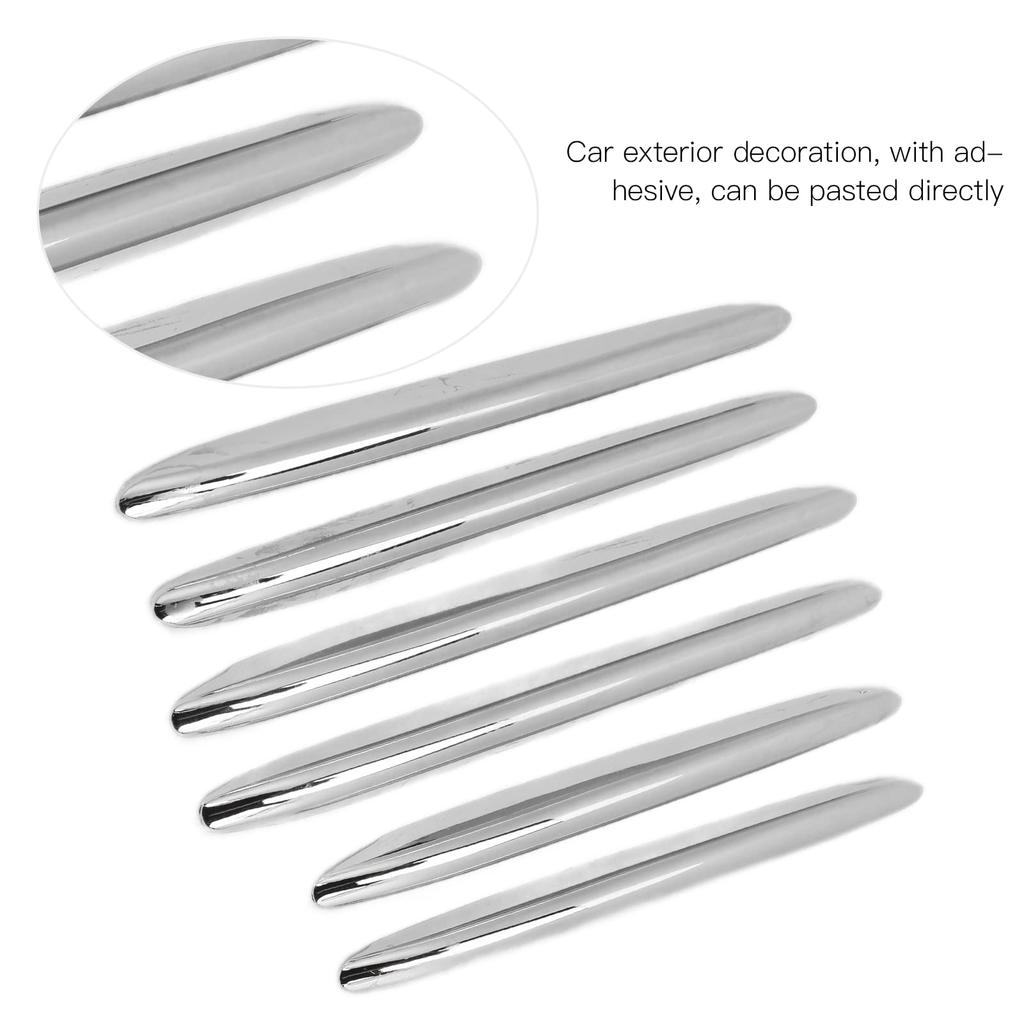 KIMISS 6pcs Chrome Stripe Vent Grille Trim, Car Engine Hood Vent Grille Cover Trim Parts For R172 SLK 2011-2019