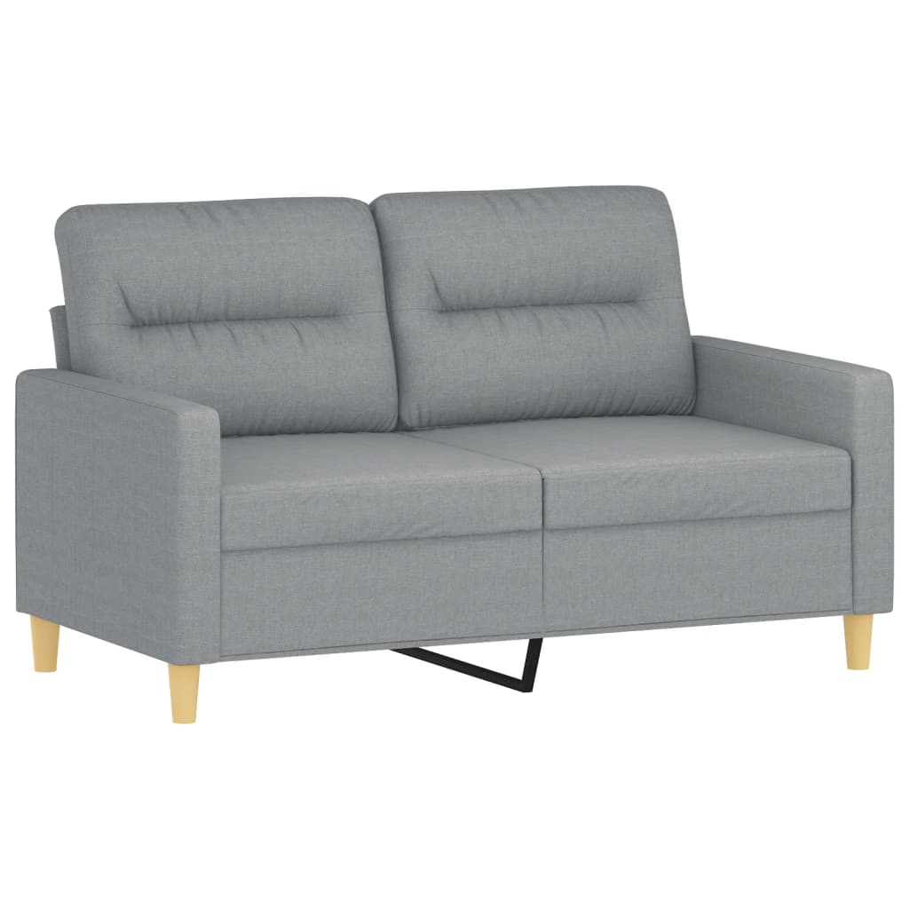 Vidaxl 2-Cz. Relaxation Set With Cushions, Light Grey, Fabric