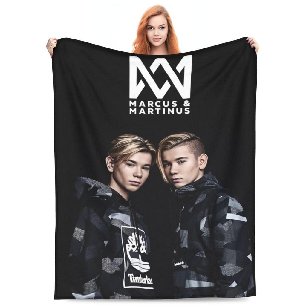 Marcus And Martinus Dvojčata Povlečení Přehozy MM Zpěvák Flanelová Přikrývka Na Pohovku Postel Pohodlný Potah Na Rozkládací Pohovku