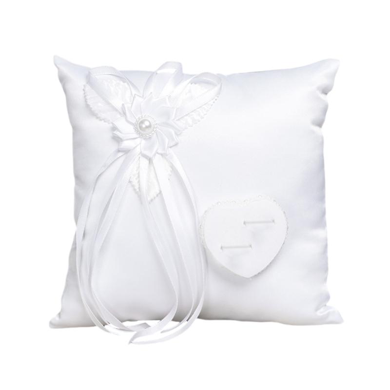 

Classical Romance Camellia Flower Rings Cushion Wedding Rings Pillow Great for Beach and Church Ceremonies 1