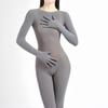 Unisex Five-Finger Onesie Winter Velvet Full Bodystocking High Elastic Crotchess Lingerie Jumpsuit Men Penis Sheath Nightwear