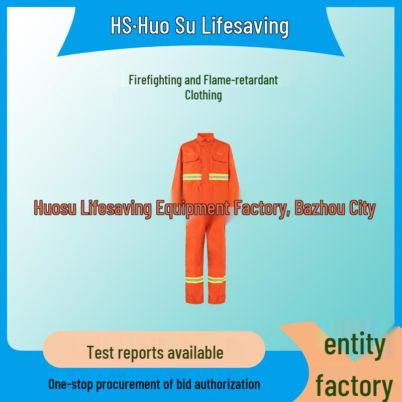 Aramid Multi-purpose Flame-retardant Forest Firefighting Suit, Thickened Heat-insulating, Tear-resistant, Warp 100N