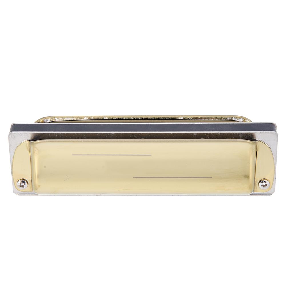 10-Loch Mundharmonika Blues F-Dur Harp Wind Musikinstrument Anfänger Übung KS-10BHGold