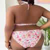 2026 Bedruckter sexy Träger-Bikini-Badeanzug in Übergröße für Damen