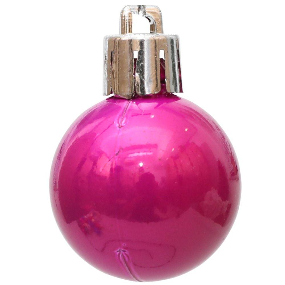 24pcs 3cm Colored Pearl Balls Creative Electroplated Balls DIY Supplies Christmas Balls Window