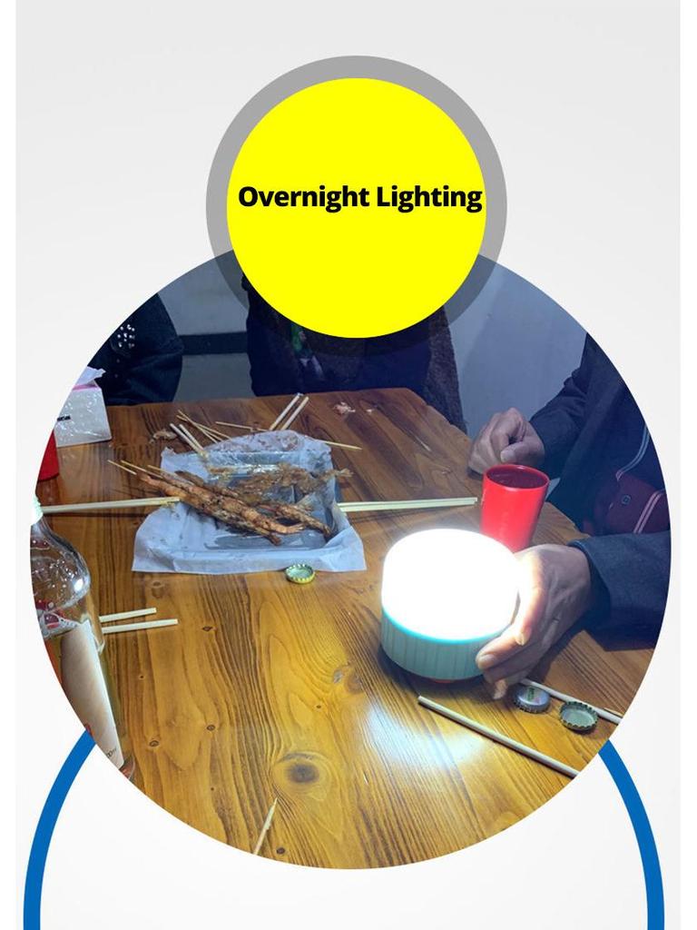 Waterproof USB Rechargeable LED Solar Tent and Camping Light for Outdoor, Emergency, and Night Market Use