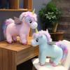 Kawaii Unicorn with Wing Plush Toys Soft Stuffed Doll Animal Fluffy Hair Fly Horse Pillow Cousion for Girl Birthday Gift Kid Toy