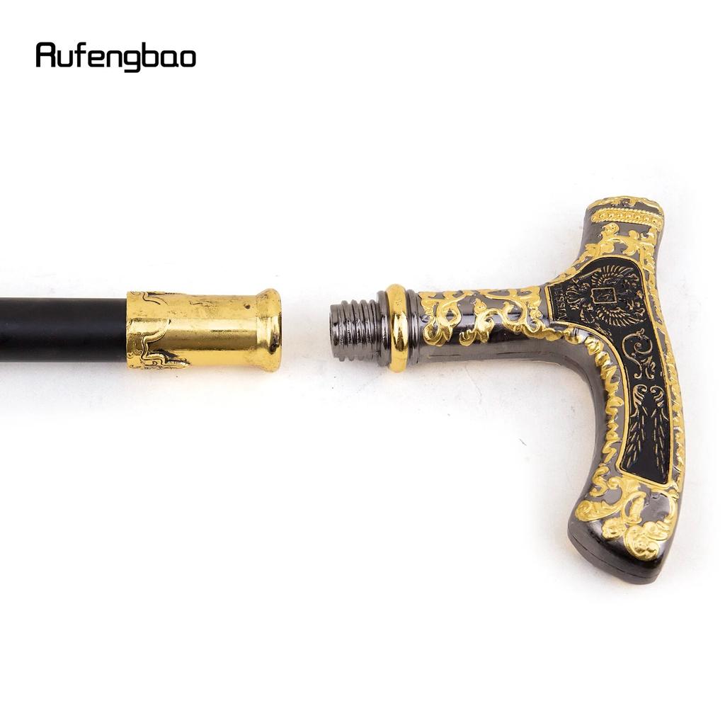 Baston de mers cu vultur dublu de lux, auriu, negru