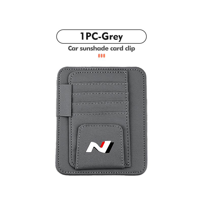 Car Sun Visor Storage Bag Sunglasses Organizer Holder Card Clip For Hyundai N Line I20 I30 Sonata Tucson Azera Elantra Veloster