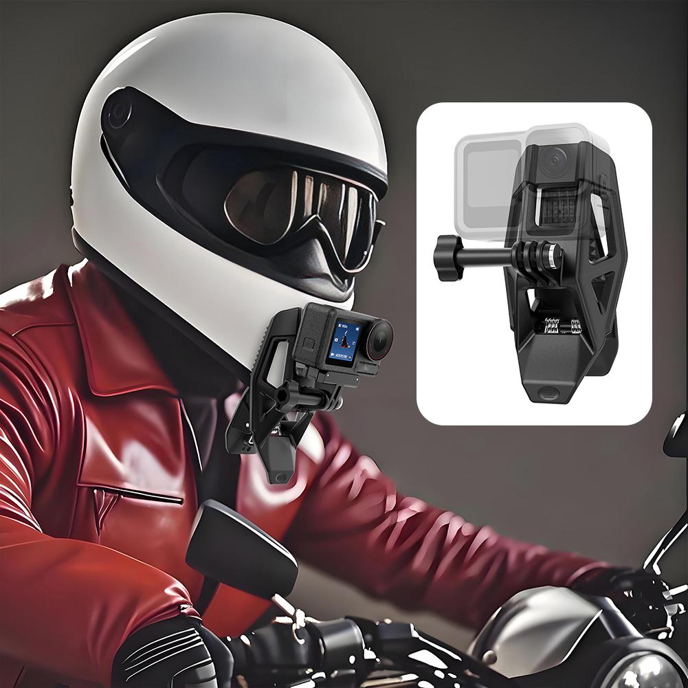Universal Motorcycle Helmet Strap Chin Mount for DJI Osmo 360/Action5 PRO/4/3/GoPro 13 12 Insta360 X5 Sport Camera Clip Bracket