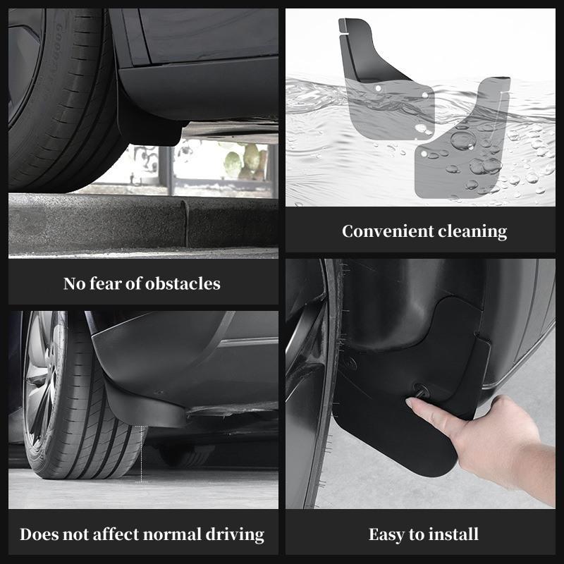 For Tesla Model Y 2025 Juniper Car Front Rear Wheels Fender TPE Anti-Snow Anti-Sand Fender Auto Car modification accessories
