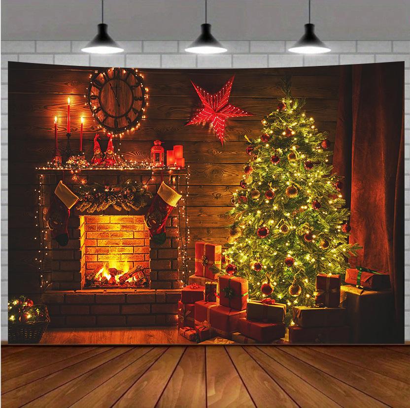Cross-border Christmas Tapestry: Home Décor Wall Hanging for Bedroom & Photography