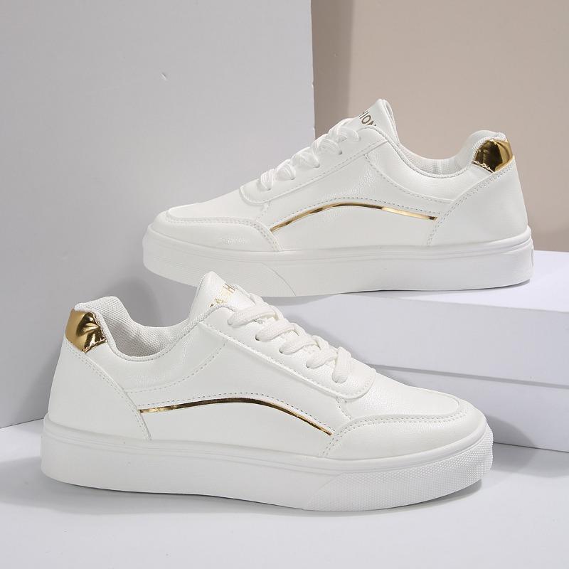 New Round Head Solid Color Little White Shoes Casual Single Shoes Trendy Women's Shoes