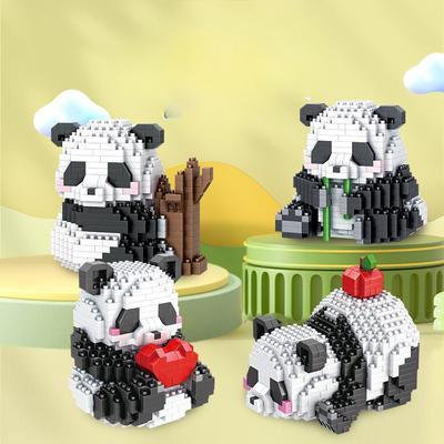 Panda Building Blocks Creative Educational Toys for Children Small Particle Toy Building Blocks Set Panda Building Blocks Building Gifts