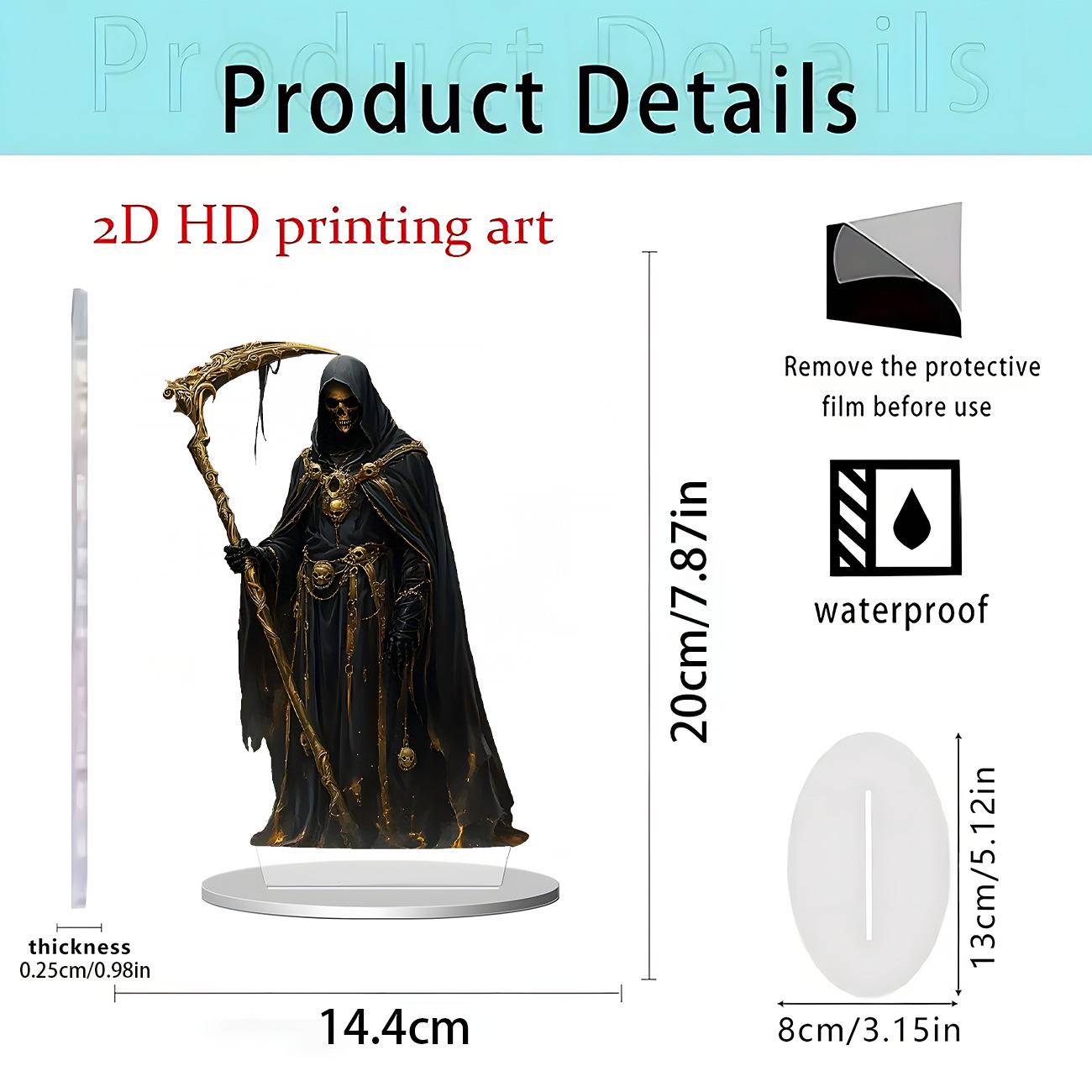 Dark Halloween 2D Flat Acrylic Standee: Spooky Desktop & Home Decoration