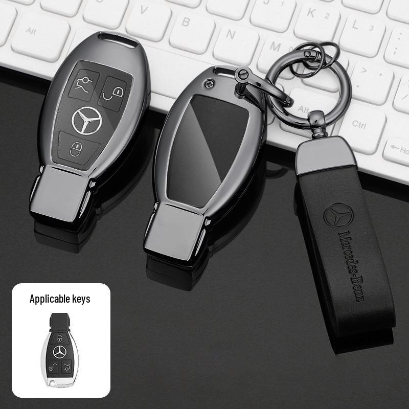 Étui de clé Mercedes-Benz: Compatible avec Classe C (C180L, C200L, C260L), Classe E (E200L), GLC (GLC260), Classe S (S320L) modèles.