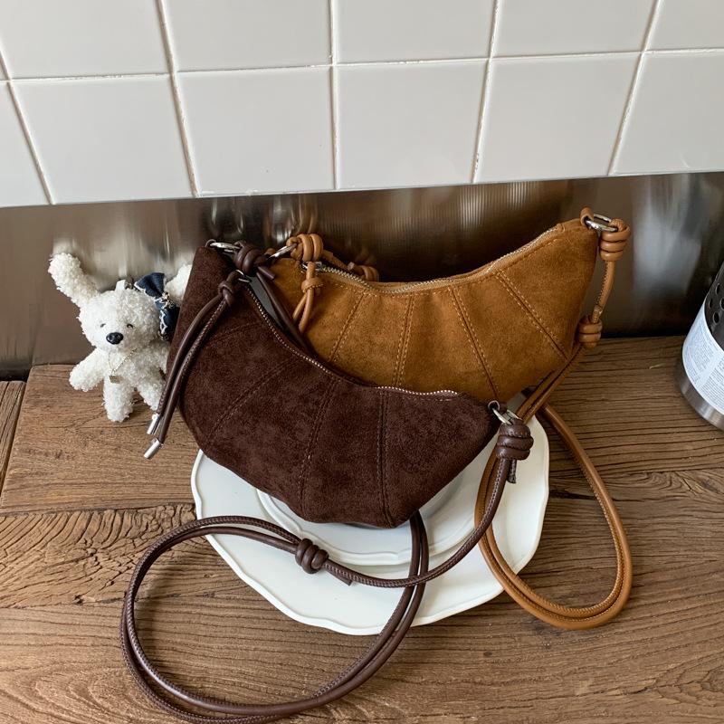 Retro Underarm Small Bag, Women's Croissant, Versatile Crossbody Dumpling Bag