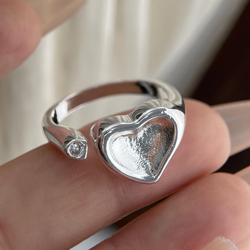 Xiaomi 925 Sterling Silver Rings for Women Couple Minimalist Handmade Simple Big Flower Pattern Ring Fine Jewelry Gift Prevent Allergy