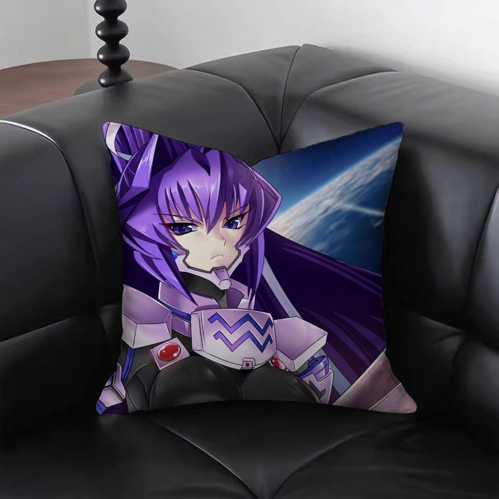 Classic Muv-Luv Alternative Anime LOVE Game CUTE Pillow Case Fashion Square Pillowcase Bedroom Sofa Room Ins Decoration Leisure
