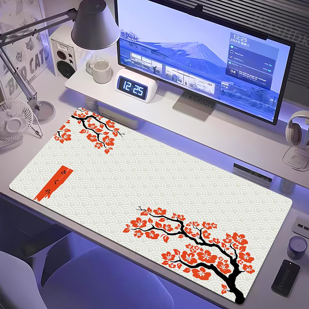 Große Gaming-Mauspads Sakura-Mauspad Computer-Mauspad x Lila und Weiß Maismatte Schreibtischunterlagen PC-Tastaturmatten Tischmatte