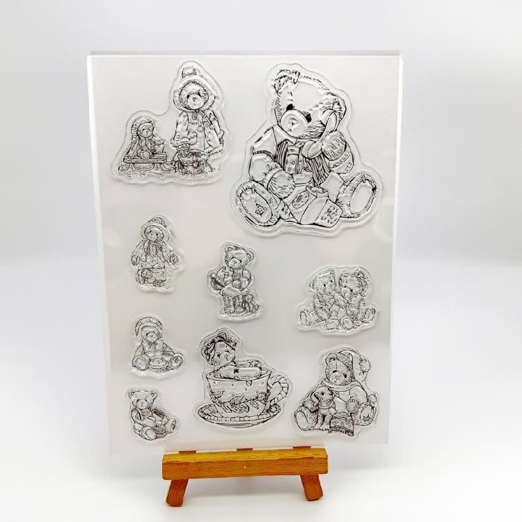 Clear Stamps Silicone Stamp Cards Stamps with Patterns 3D Scrapbooking Stamps