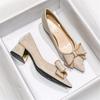 Designer Woman Shoes Crystal Pumps Low Heeled Party Bride Wedding Shoes Female Sequin Loafers Ladies Dress High Heels