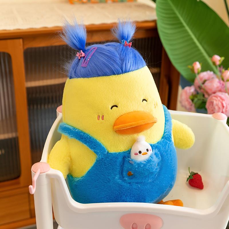 Funny Hairstyle Duck Creative Doll Doll Plush Toy Children Throw Pillow Birthday Gift