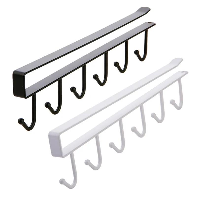 Hanger Hook Rack Punch-free Multifunction Kitchen Cabinet Row Hook Storage Rack