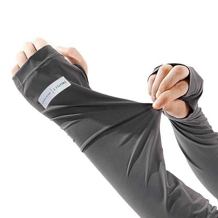 Men's Ice Silk Sun Protection Neck Gaiter with Sleeves - UV Shield for Cycling and Outdoor Activities