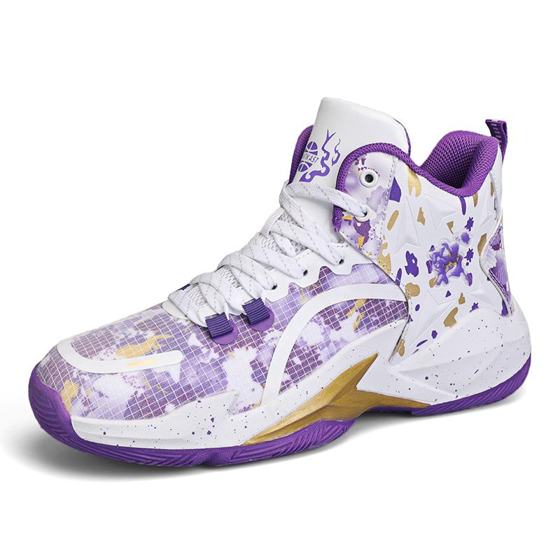 

Мужские баскетбольные кроссовки High Top 2025 для тренировок в помещении, дышащие, износостойкие, удобные баскетбольные ботинки для подростков 36