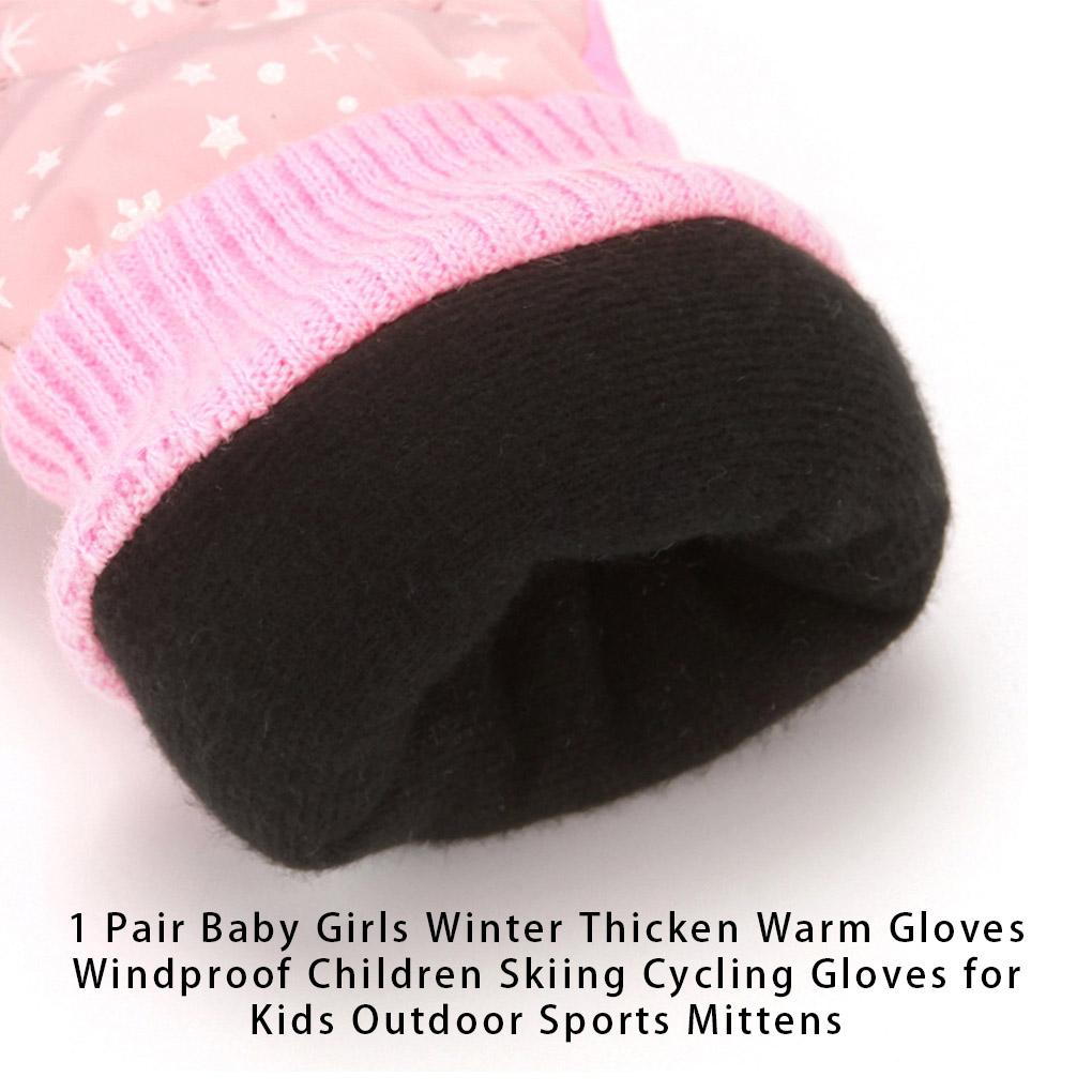1 Pair Cold Winter Children Skiing Glove Portable Snow Knitting Gloves Wind-proof Warm-keeping Mittens Warming Outdoor