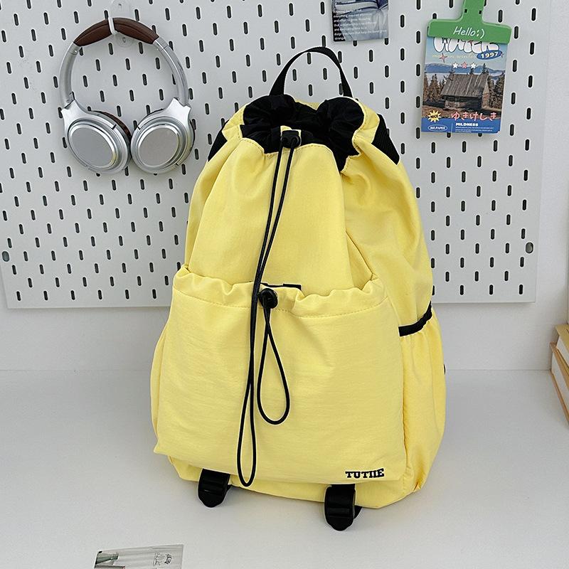 Schoolbag new Mori ins high value fresh and sweet macaron backpack light travel mountaineering drawstring backpack