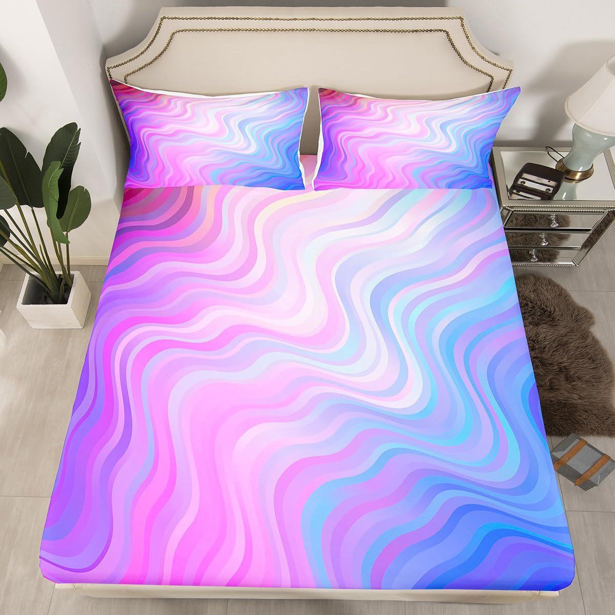 

Simple And Gradual Change Purple And Blue Mattress Three-Piece Digital Printing Mattress Bedding Set Adult Children For more sizes, please consult customer service.