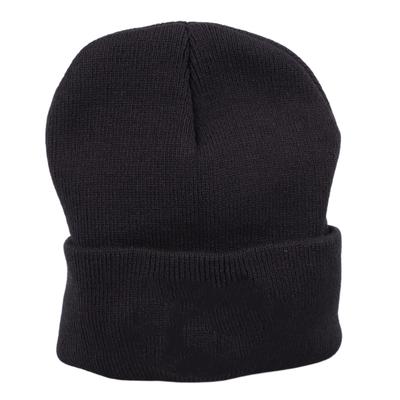 Black Warm Hat High Elasticity Acrylic Fiber Thermal Hat for Autumn Winter Black Imp Decoration