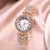 Elegant Women's Wristwatch Luxury Watch Bracelet Set Light Luxury Rose Gold Watch  Festival Gift