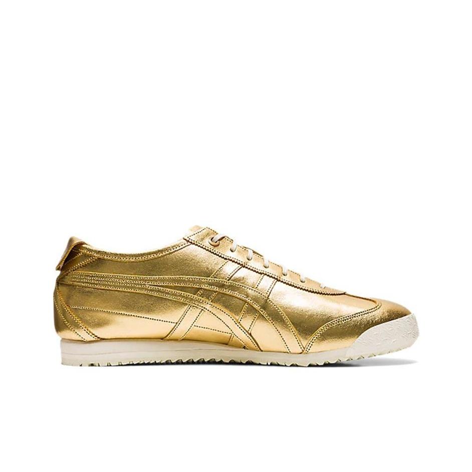 ONITSUKA TIGER Mexico 66 Sd Suede Retro Sports Slip Resistant Durable Lightweight Low Top Casual Shoes Unisex Casual Shoes Gold 1183A740-200