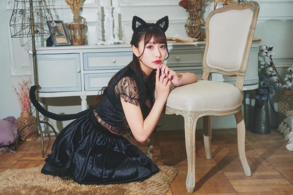 Clearstone GLOWHOLIC Halloween Cosplay Costume Girly Cat for Women, Black
