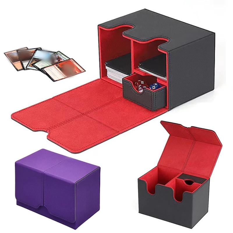 Card Storage Box Card Box Big Case Mezzanine Storage Box Top Side Installation Toys Games Collection Card For Trading Games Toys