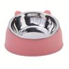 Stainless Steel Cat Dog Food Bowl Ergonomic Slanted Design for Neck Support Automatic Feeding Pet Utensil Set